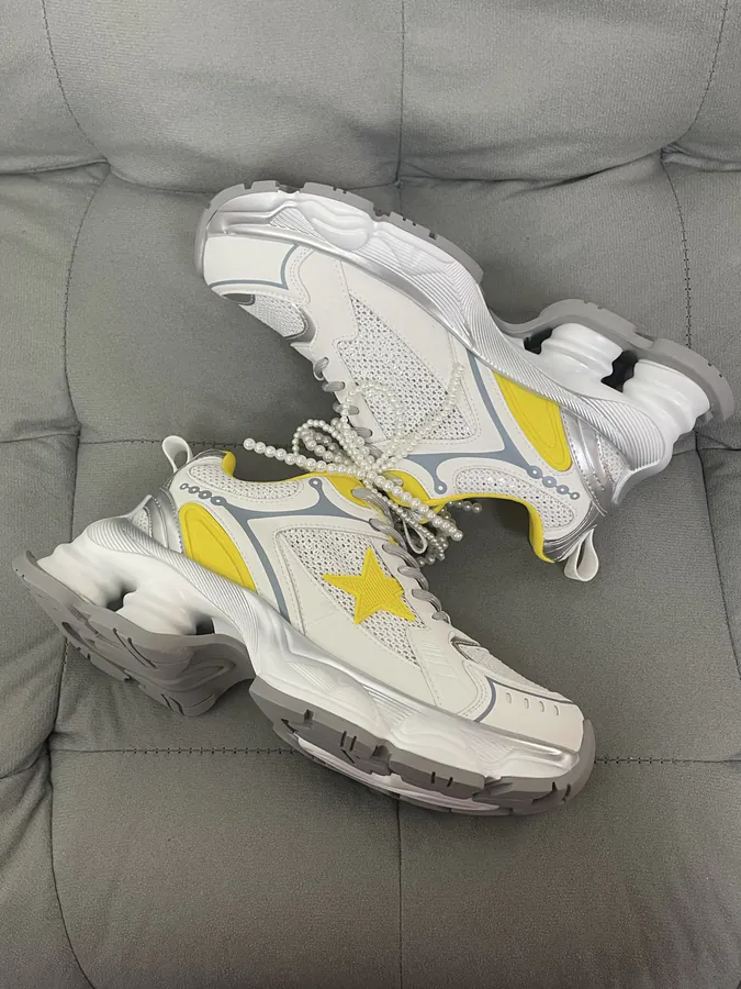 GG CC Casual Sneakers with Retro Thick Sole