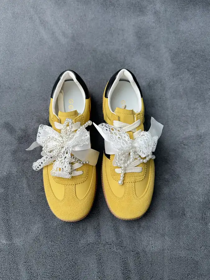 GG CC Leather Pearl Bow Duty Boots