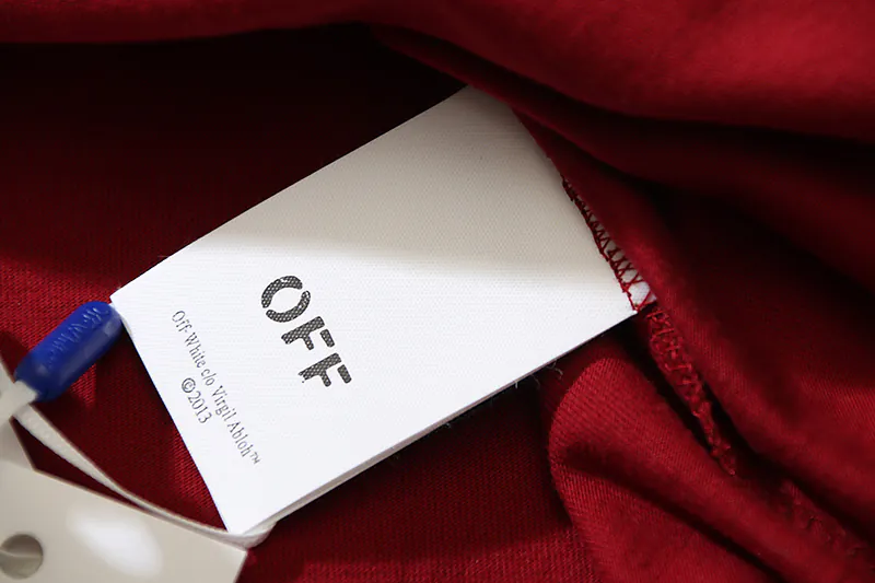 OFF WHITE Moonwalk Arrow Print Cotton T Shirt in Wine Red