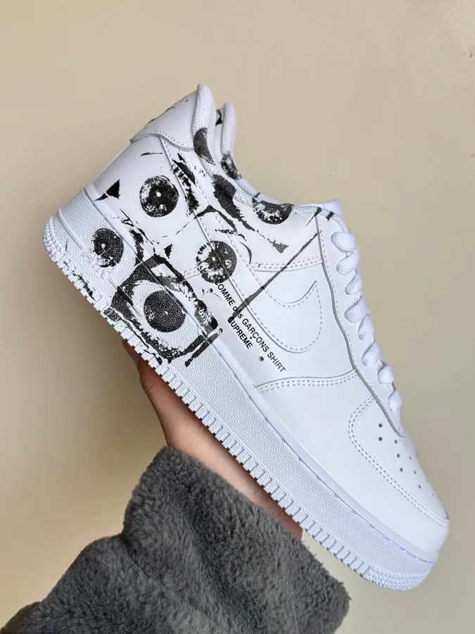 Comme des Garcons Air Force 1 Shirt in White and Black