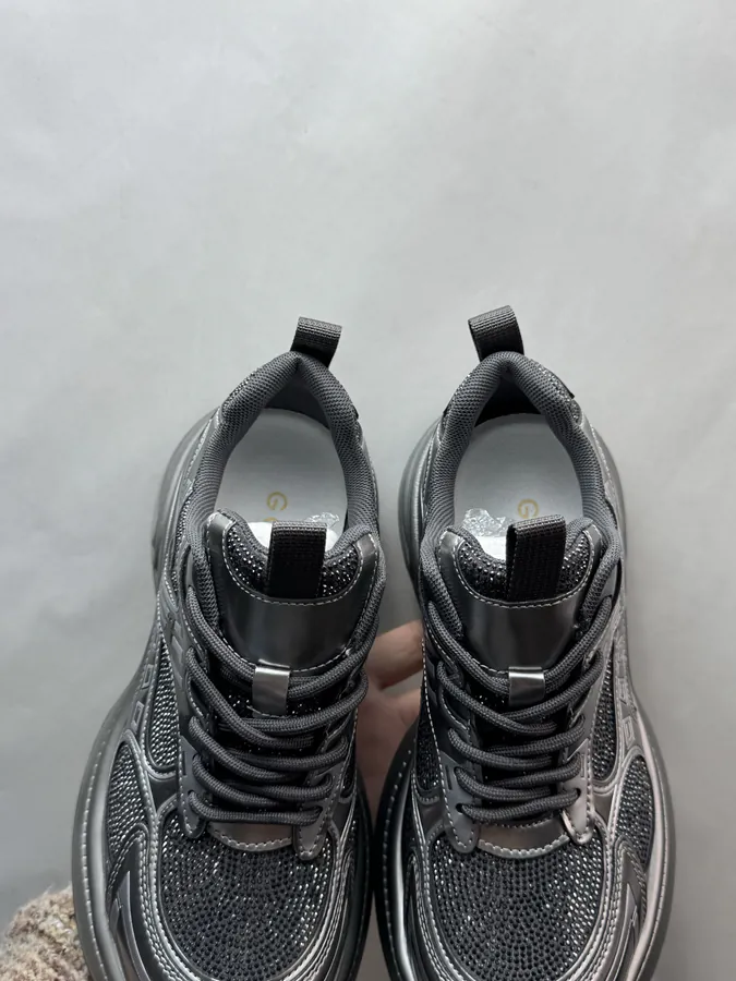 270 GG CC Dad Shoes in Silver