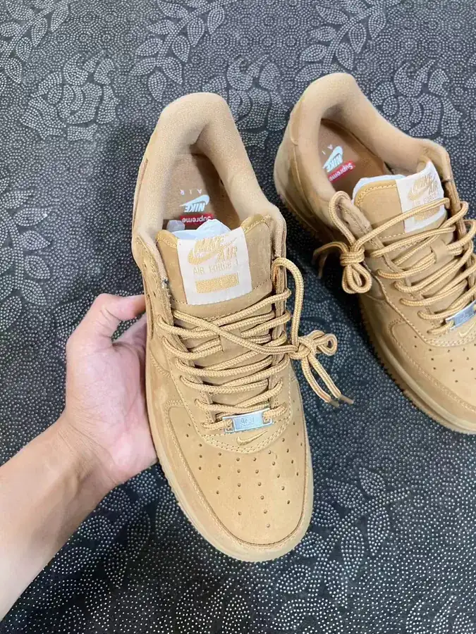 Supreme Box Logo Air Force 1 Wheat Sneaker