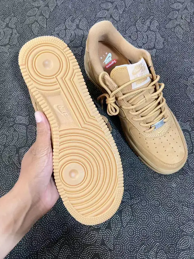 Supreme Box Logo Air Force 1 Wheat Sneaker