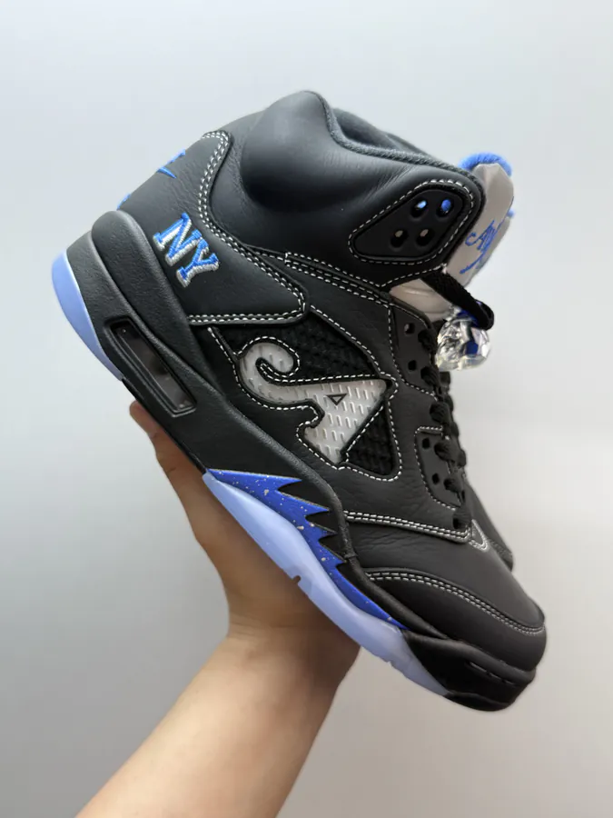 Awake x Air 5 Collaboration Black Blue Sneaker