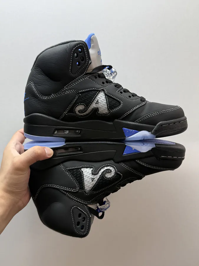 Awake x Air 5 Collaboration Black Blue Sneaker