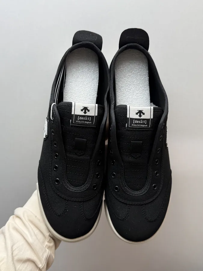 DESCENTE 裸鞋圈 轻便一脚蹬 远山黑