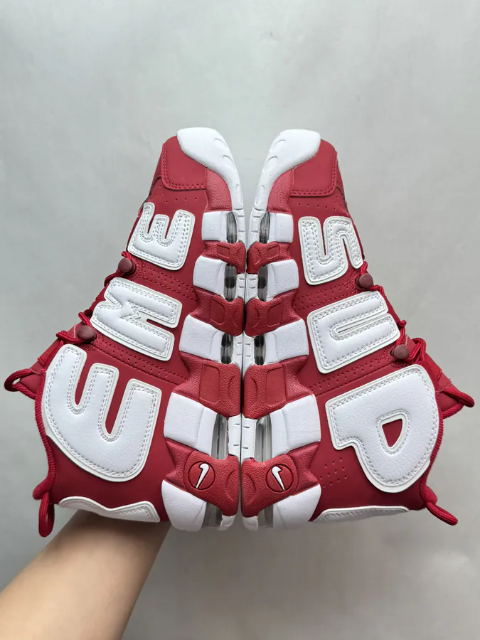 Supreme x Nike Air More Uptempo Red White