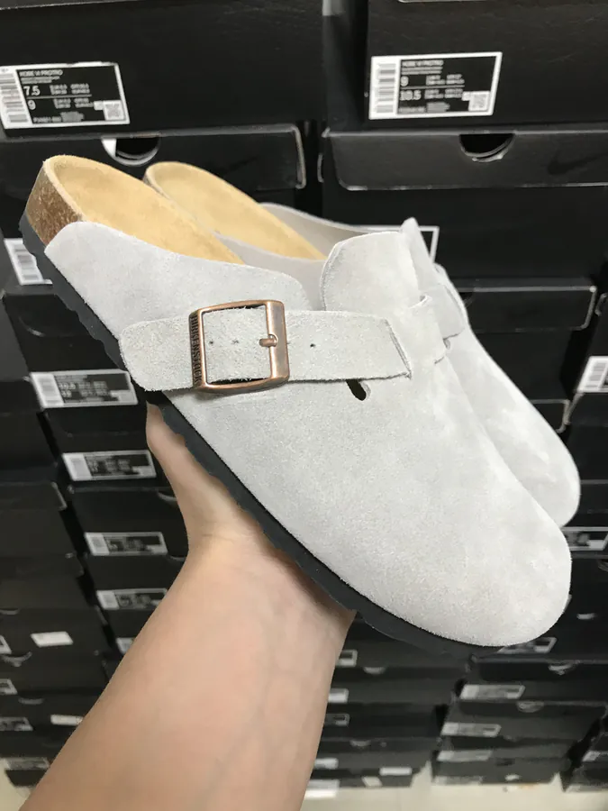 Birkenstock Grey Footbed Sandal