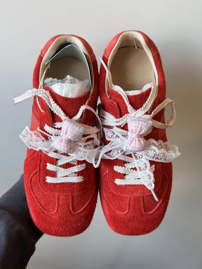 250 GG CC Red Bucket Bag