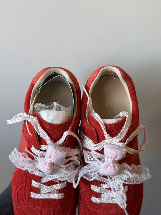 250 GG CC Red Bucket Bag