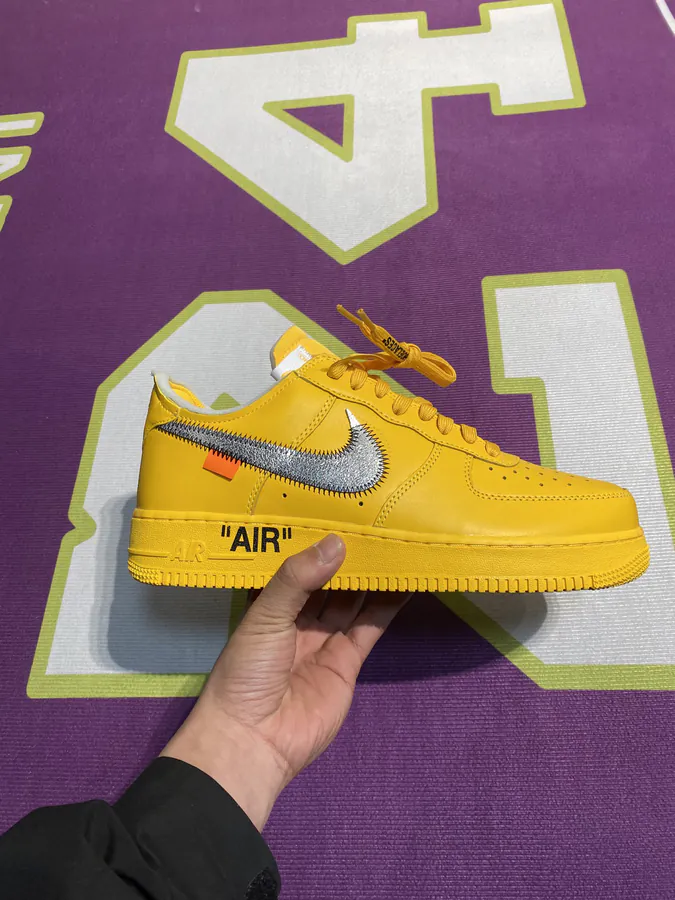OFF WHITE × Air Force 1 Yellow with KONES Dual Production
