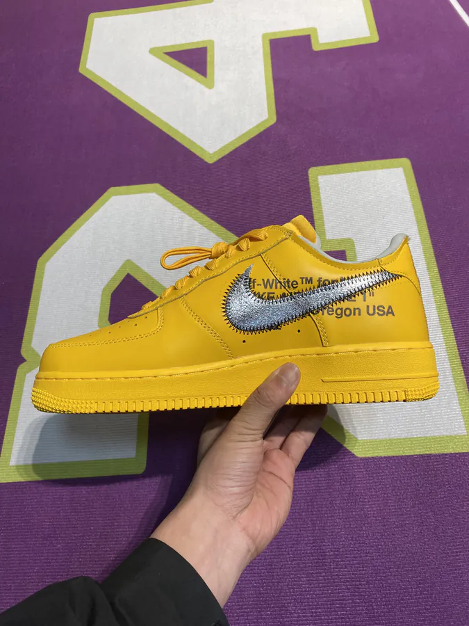 OFF WHITE × Air Force 1 Yellow with KONES Dual Production