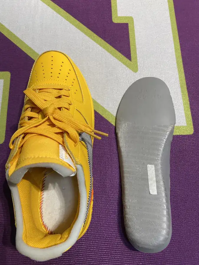 OFF WHITE × Air Force 1 Yellow with KONES Dual Production