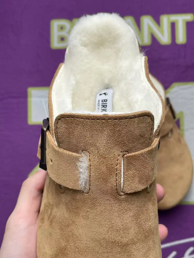 Birkenstock Faux Fur Slippers in Brown