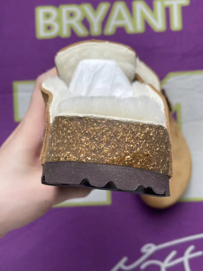 Birkenstock Faux Fur Slippers in Brown
