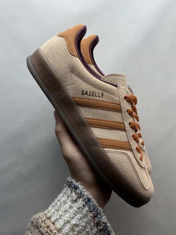 CLOT x adidas originals GAZELLE in Brown Grey
