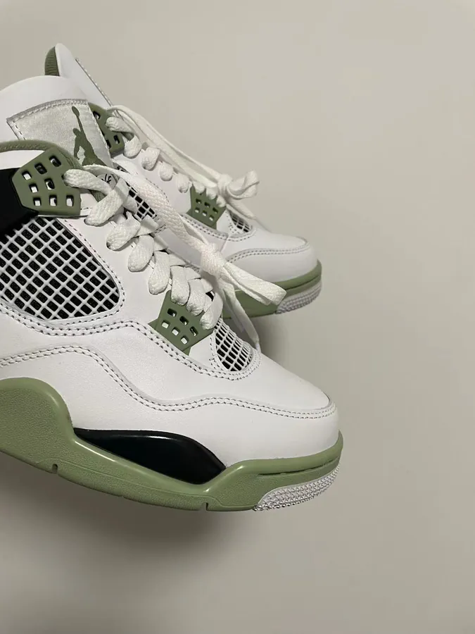 SB x Air 4 in White, Green, and Black