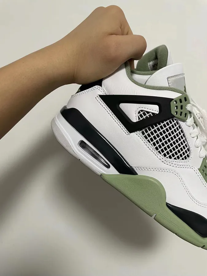 SB x Air 4 in White, Green, and Black