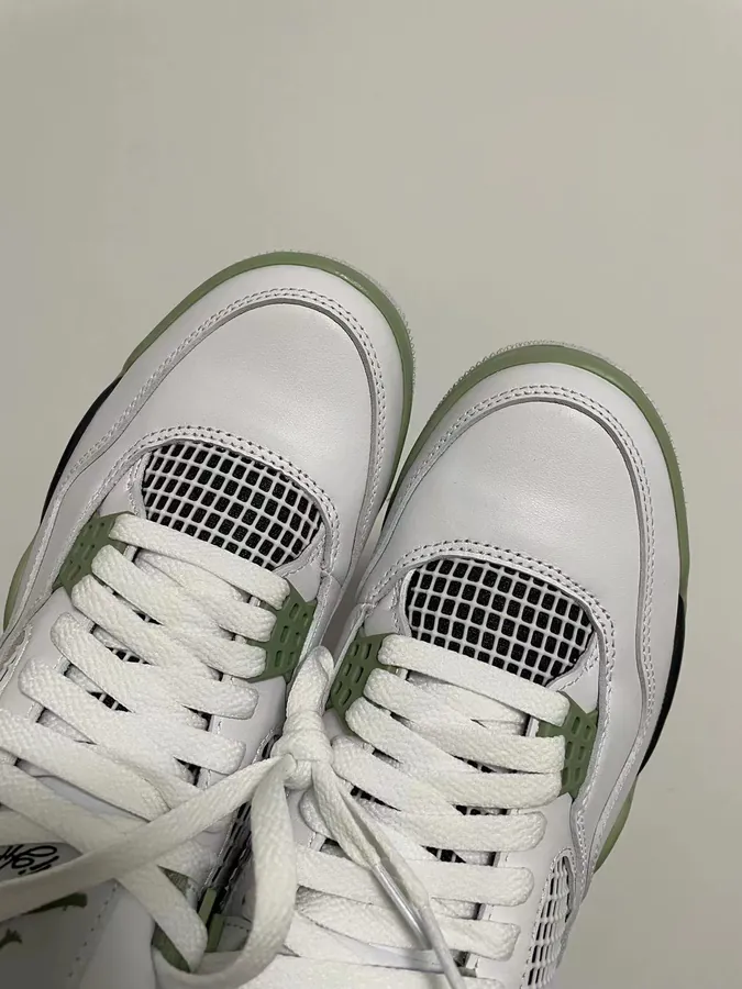SB x Air 4 in White, Green, and Black