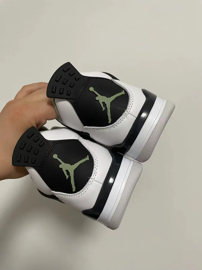 SB x Air 4 in White, Green, and Black