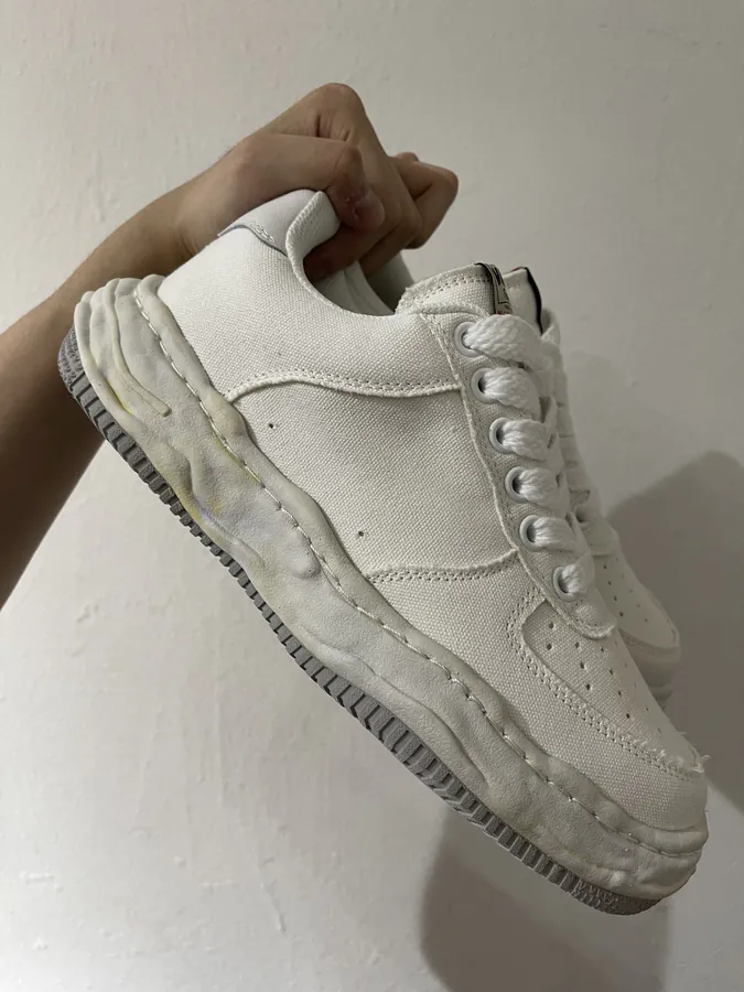 Mmy Degrading Shoes White Worn Look