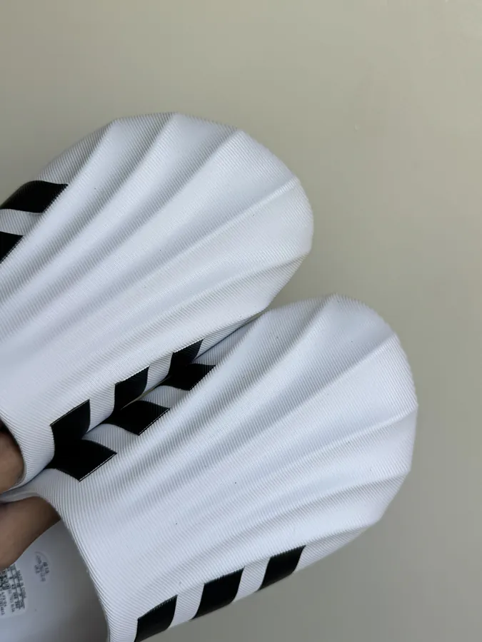 AdiFOM White Slippers with Logo