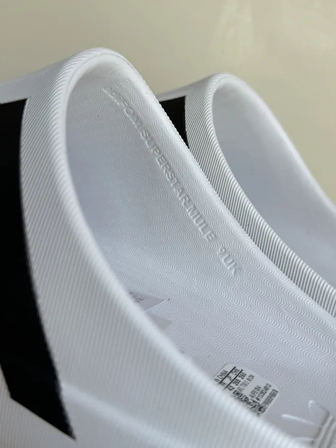 AdiFOM White Slippers with Logo