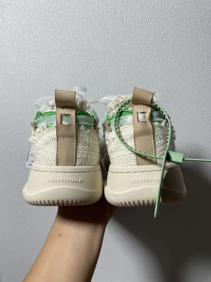 SMILEREPUBLIC Crosshatch Canvas Low Top Replaceable Opening Sneaker