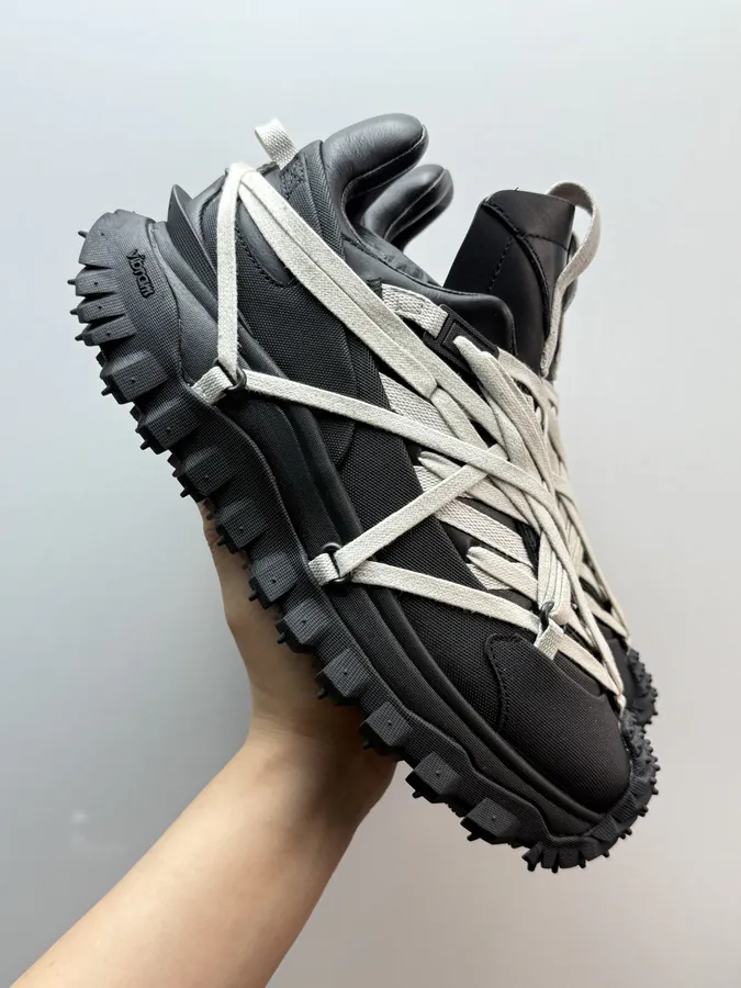 RI OWENS x Moner Trailgrip Black Calfskin