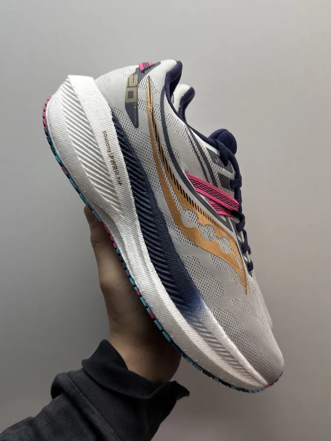 Saucony Triumph 20 Running Shoes Grey Blue Gold