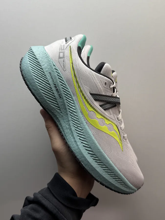 Saucony Triumph 20 Running Shoes Grey Yellow
