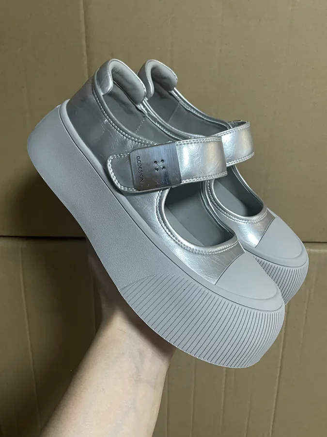 GG CC Thick Soled Jk Bootie Sweet and Edgy Ballet Flats for Daily Wear