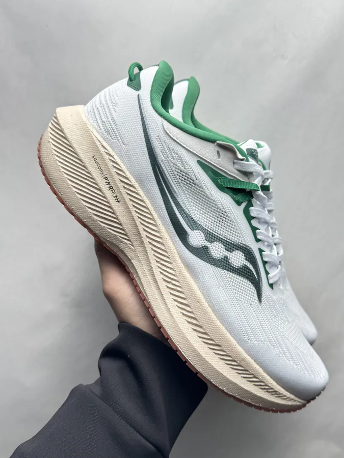 Triumph 21 Sneaker in White and Green