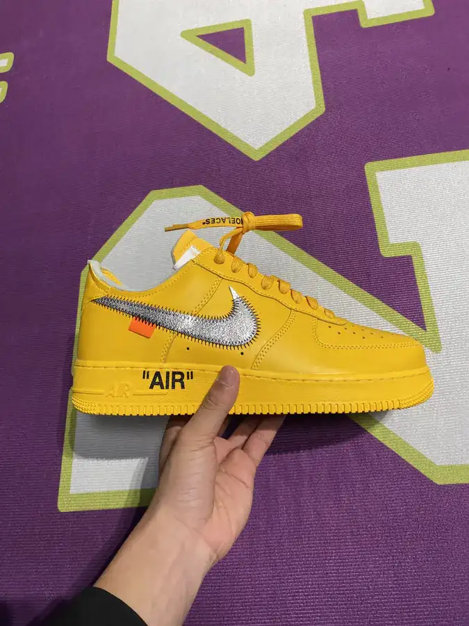 OFF WHITE x Air Force 1 Collaboration Sneaker in Yellow