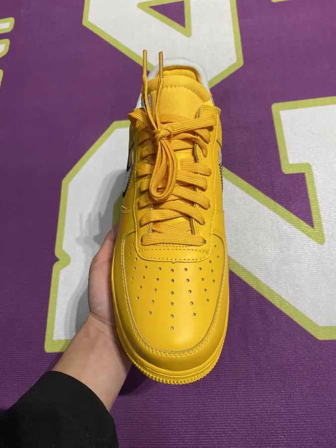OFF WHITE x Air Force 1 Collaboration Sneaker in Yellow