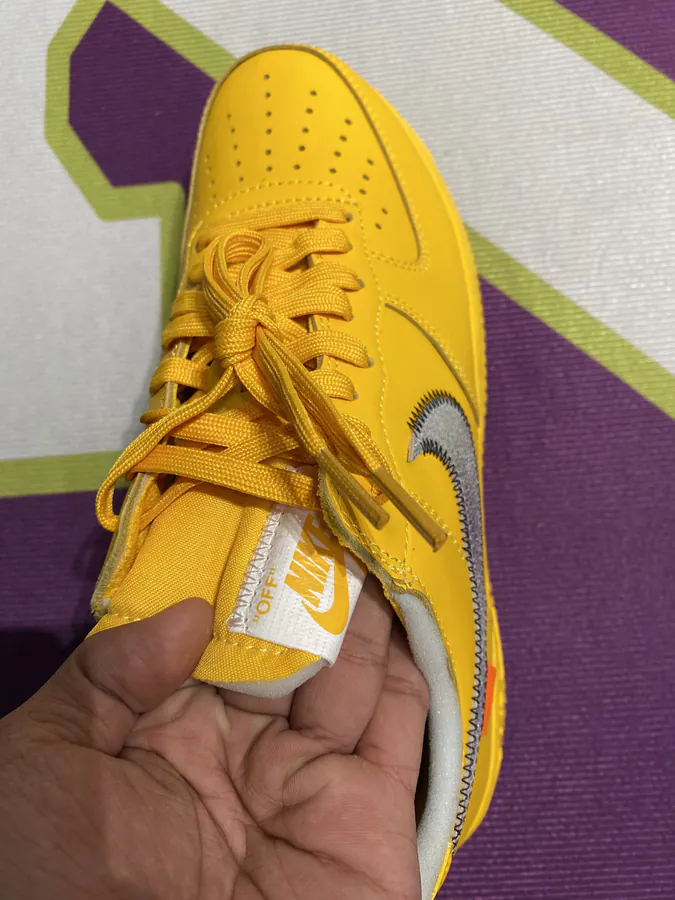 OFF WHITE x Air Force 1 Collaboration Sneaker in Yellow