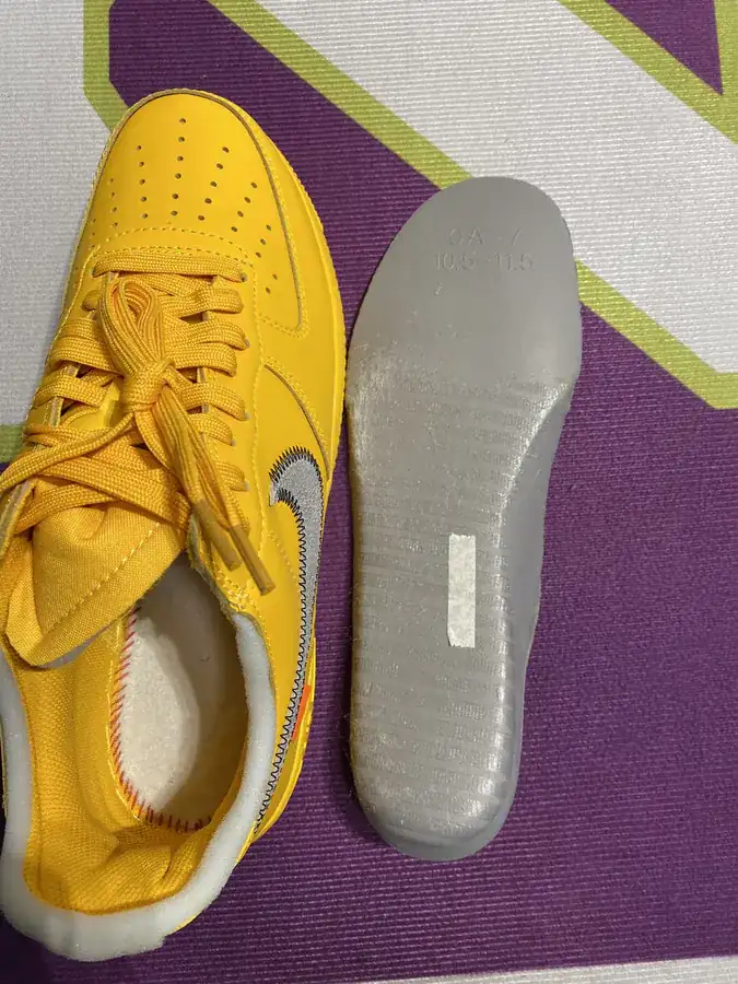 OFF WHITE x Air Force 1 Collaboration Sneaker in Yellow