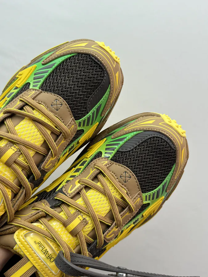Off White 2024 OW Sneaker in Brown and Gold