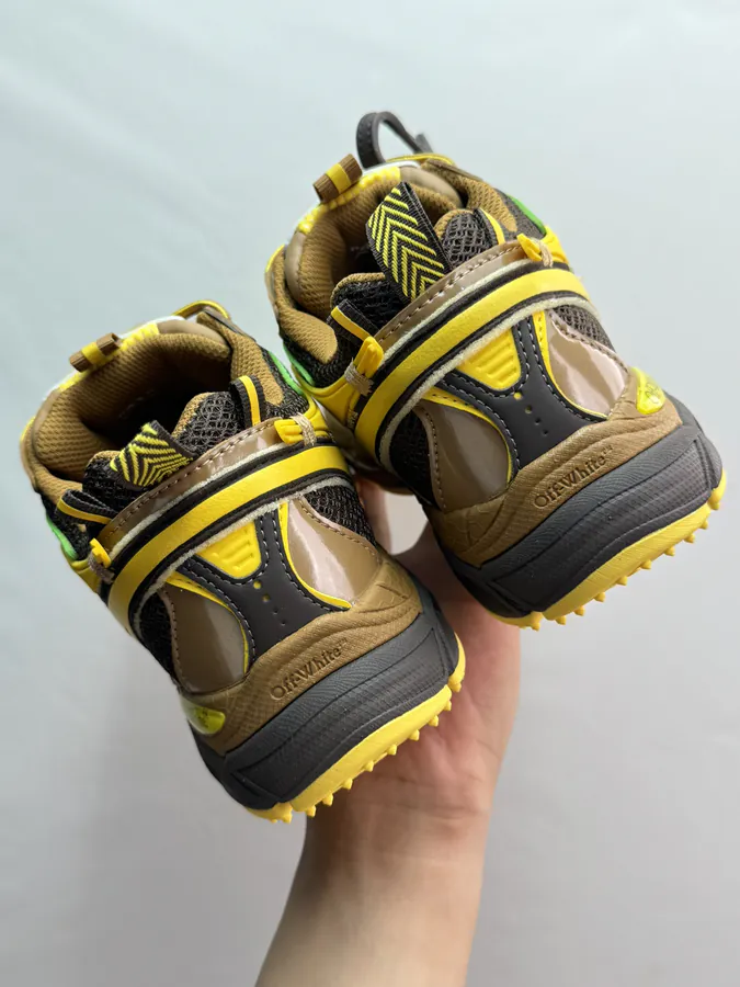 Off White 2024 OW Sneaker in Brown and Gold