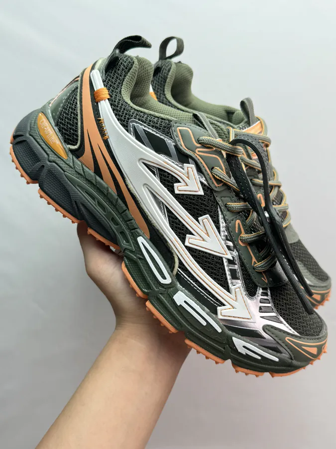 Off White 2024 OW Sneaker in Orange and Green