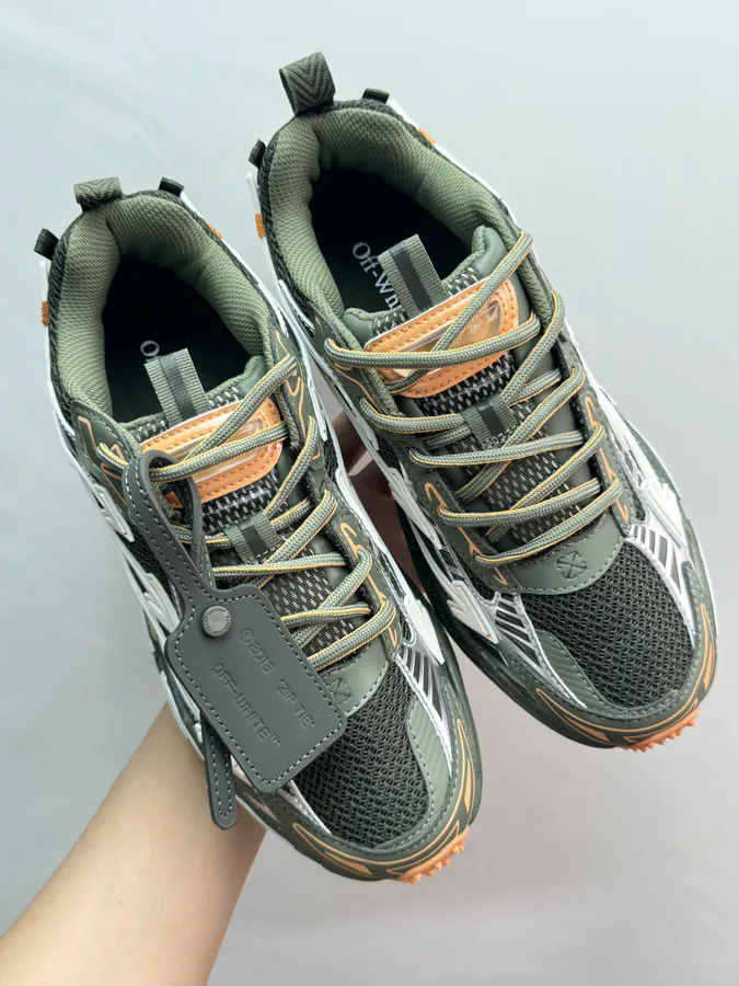 Off White 2024 OW Sneaker in Orange and Green