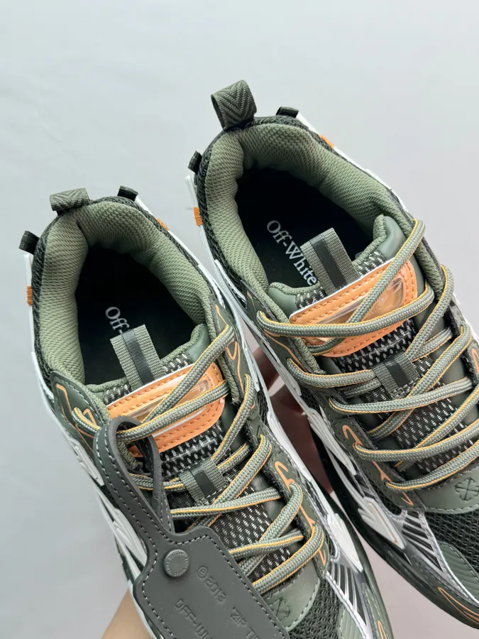 Off White 2024 OW Sneaker in Orange and Green