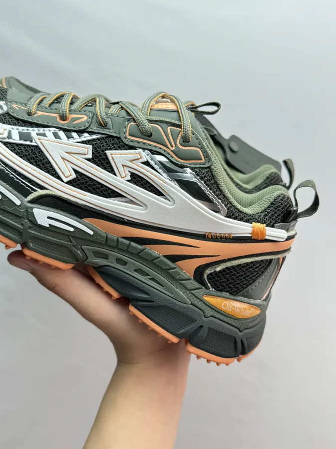 Off White 2024 OW Sneaker in Orange and Green
