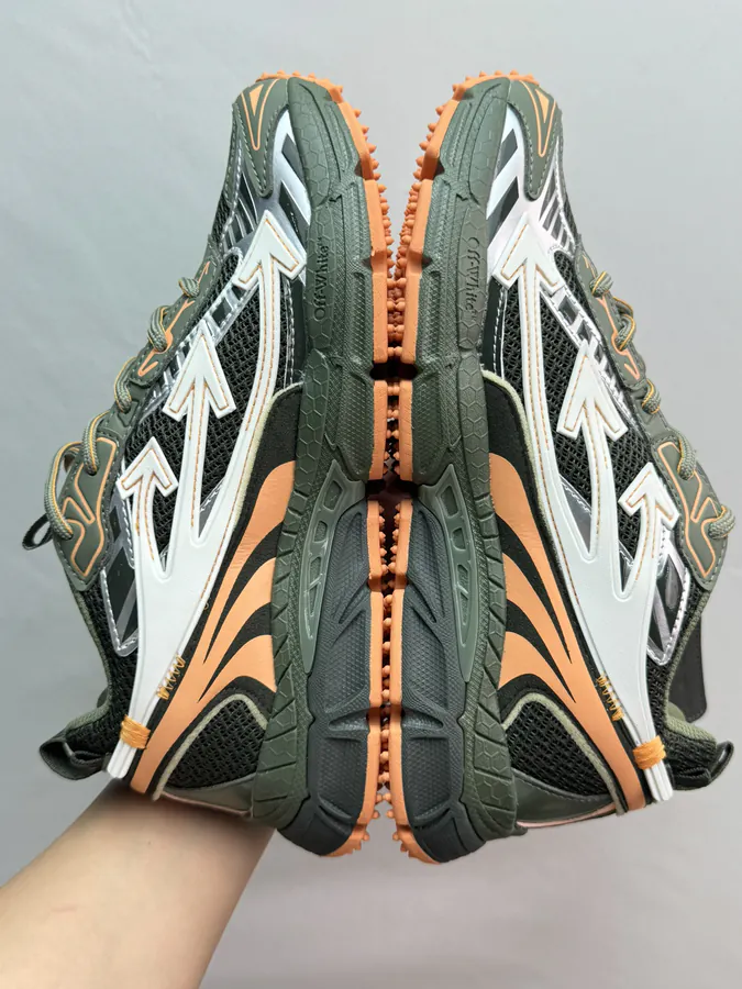 Off White 2024 OW Sneaker in Orange and Green