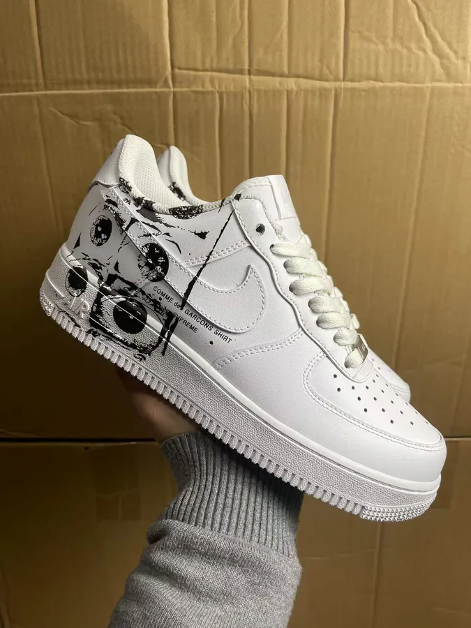 Comme des Garcons Air Force 1 White and Black Color