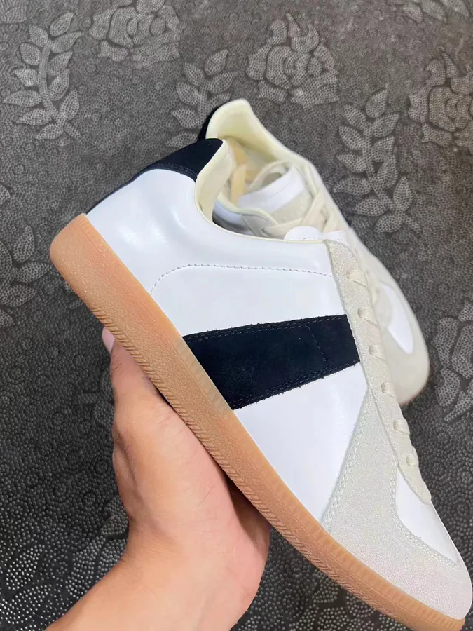 Maison Margiela Replica Low Top Derbies White, Yellow, Black