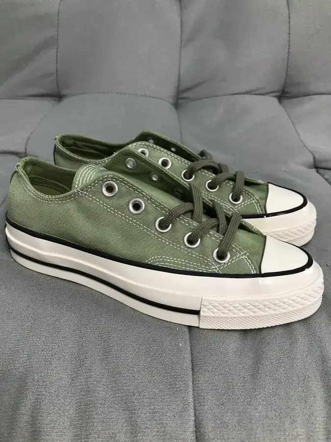Chu Taylor All Star Classic Canvas Sneaker in Light Sage Green