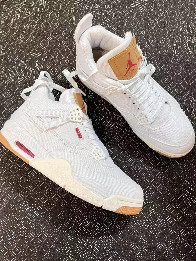 Aj4 Levis White Bucket Bag
