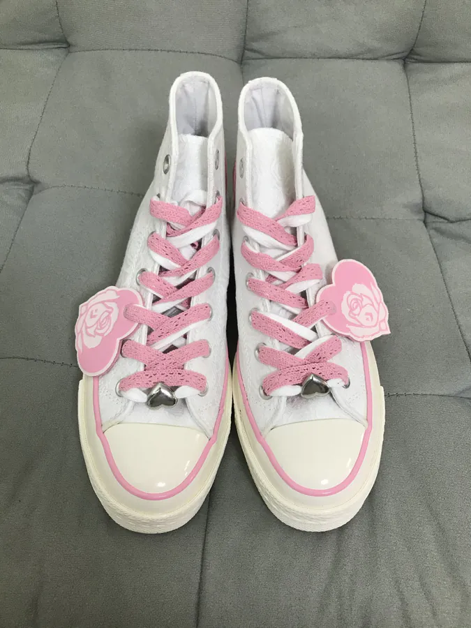 Chu 70 Rose Vintage Canvas High Top Sneaker for Women