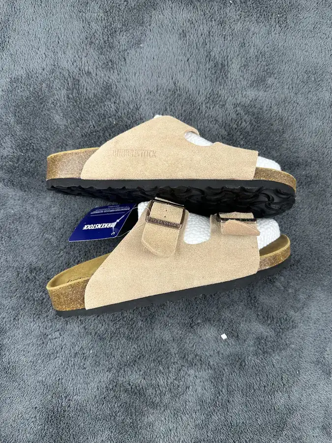 Birkenstock Boston Leather Suede Double Buckle Slippers